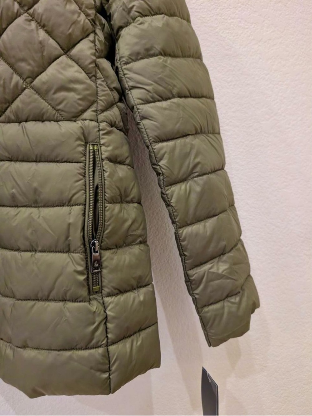NWT Lauren Ralph Lauren Soft Puffer Hooded Recycled Jacket Olive Packable  Sz M - Picture 9 of 15